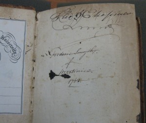 Owner's signature dated 1762