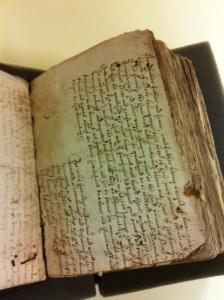 Inside fly-leaves of manuscript waste